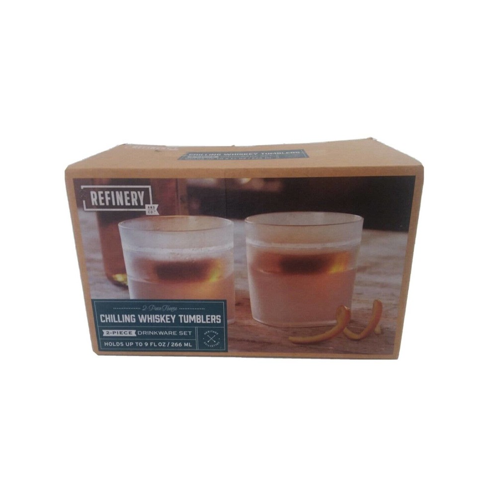 NEW Refinery & Co. Whiskey Chilling Tumblers Box Set